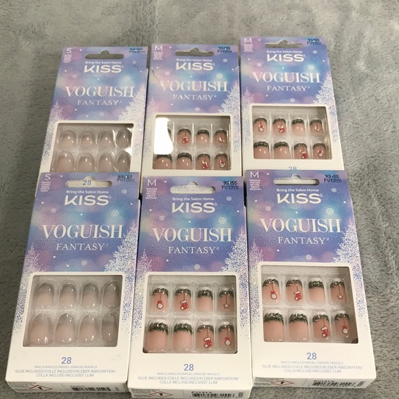Kiss Voguish Fantasy Holiday / Winter Nails 6 Boxes New - Picture 1 of 7